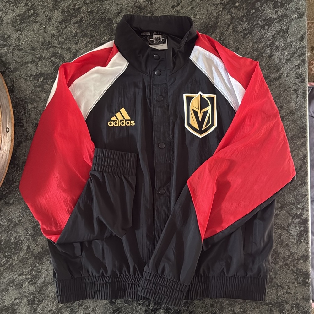 Adidas NHL Golden Knights Track Jacket Windbreaker, size L